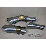 Set hardened legs with brass decoration