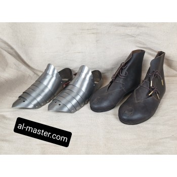Set titanium sabatons with boots